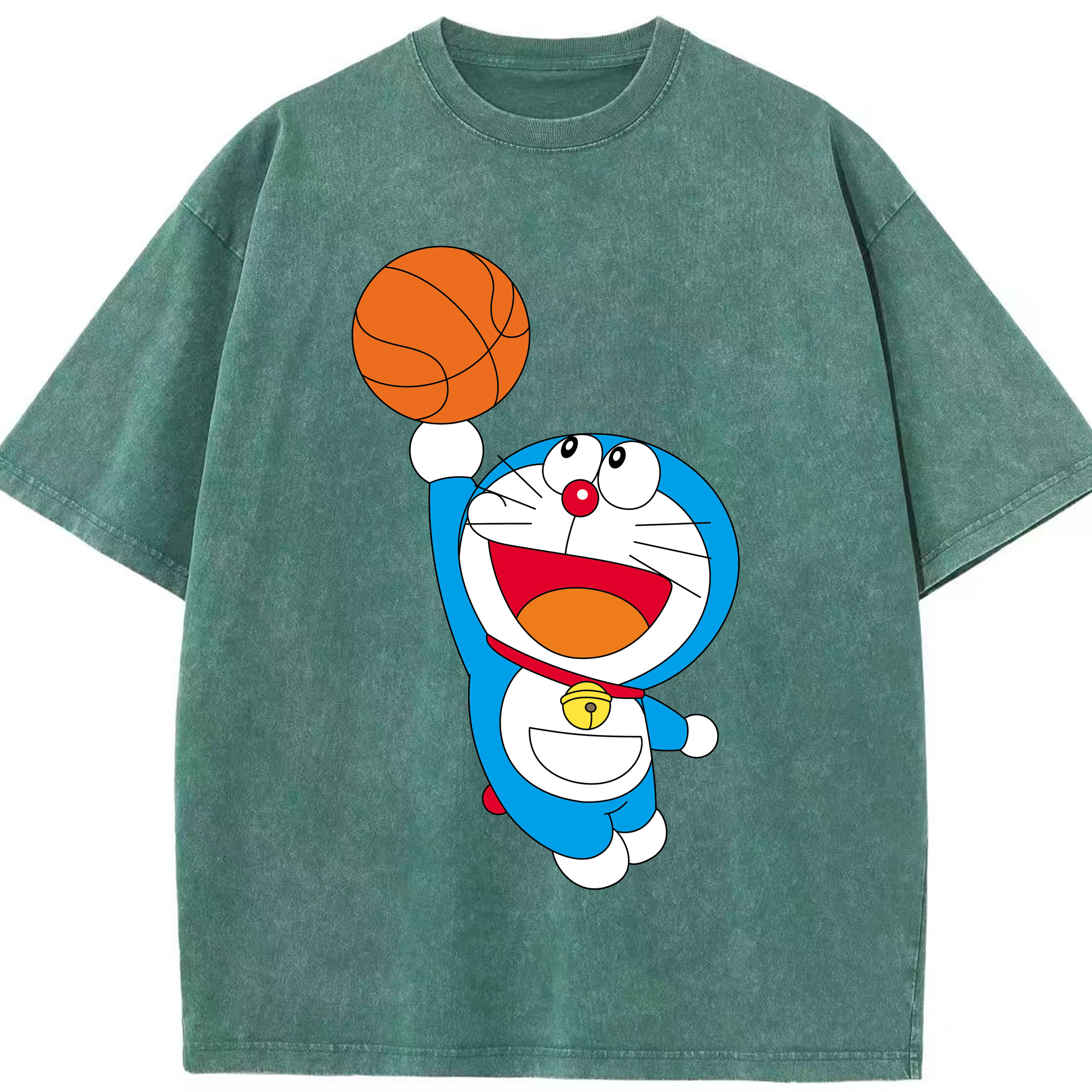 （画像用） ドラえもん Doraemon 綿100% ヴィンテージ風 半袖Tシャツ（フロントプリント）